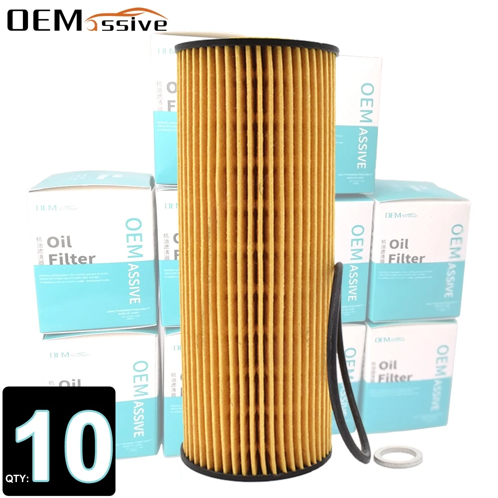 Set Of 10, 1041800109 Oil Filter For Mercedes-Benz Sprinter W140 W124 R129 R170 A208 C230 320CE E320 SsangYong Actyon Daewoo