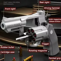 ZP5 357 Revolver Launcher Pistol EVA Soft Dart Bullet Toy Gun Airsoft CS Outdoor Shooting Game Weapon Kids Adult Gift