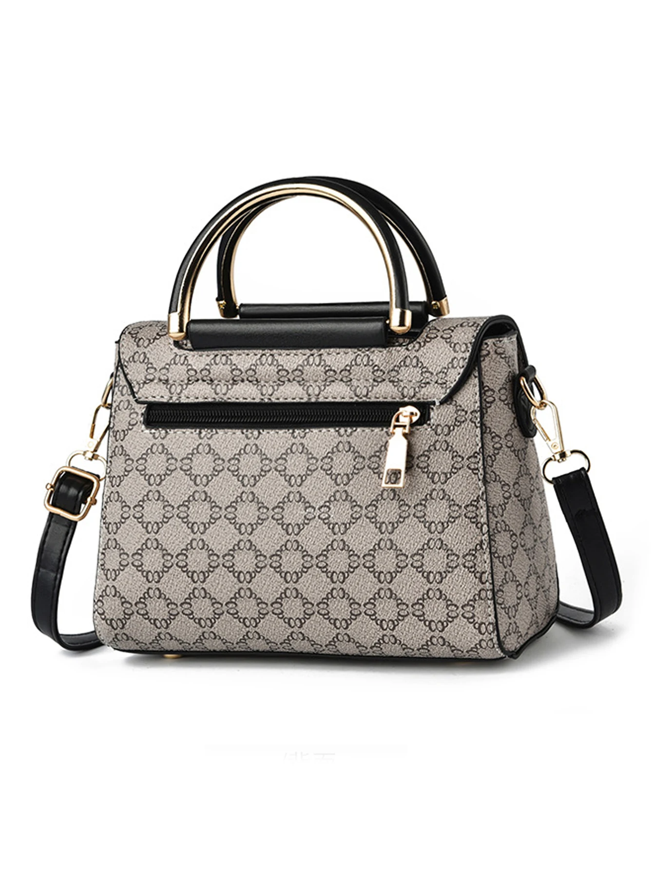 Fashionable geometric printed decorative handbag, elegant and versatile shoulder bag, large capacity crossbody bag image 2