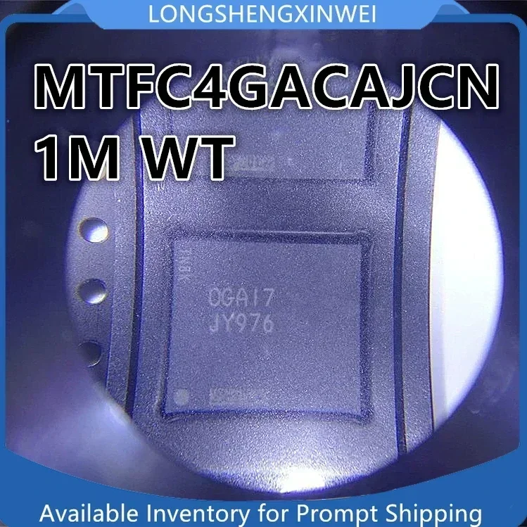 1PCS New MTFC4GACAJCN-1M WT Original Silk Screen JY976 Package BGA153 Memory IC