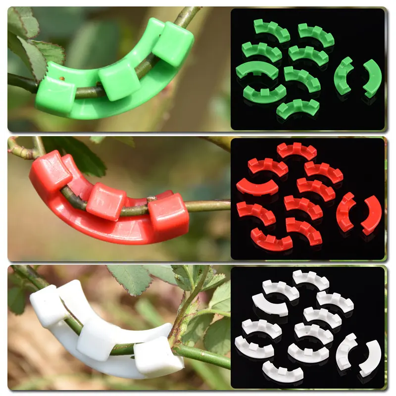 10/20/50/100pcs 90 Degree Plant Bending Clips Growth Manipulation Tutors Plants Clips Bending Twig Clamps Branche Accessories
