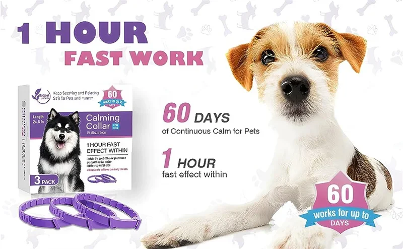New Release 3/4 Pc Dog Calming Collar Cat Relieve Anxiety Protection Retractable Collars For Puppy Kitten Large Dogs Accessories