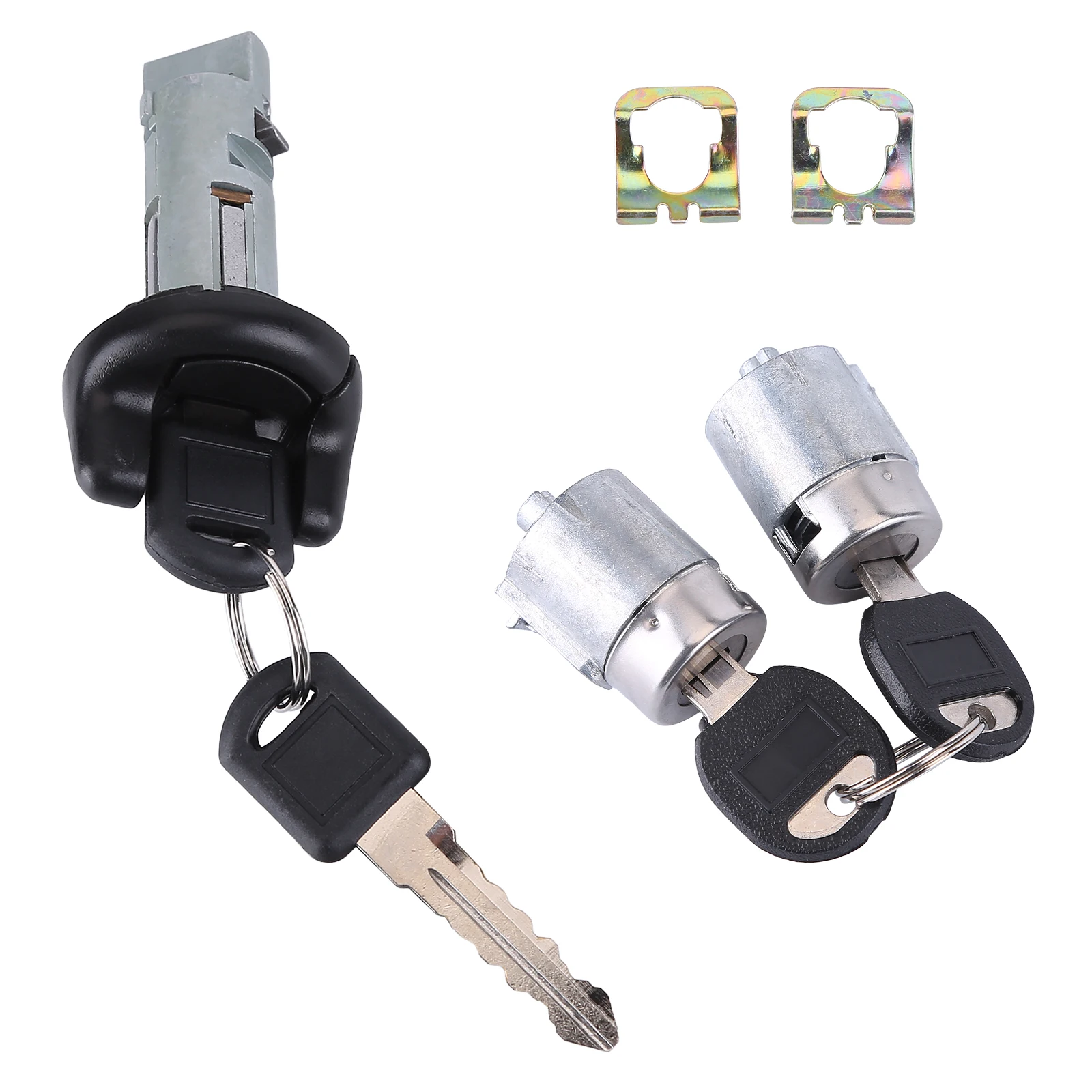 Zündschlüsselschalter, Schließzylinder und Türschloss, Becher-Set, 2 GM-Schlüssel, kompatibel mit Chevy GMC 95–97