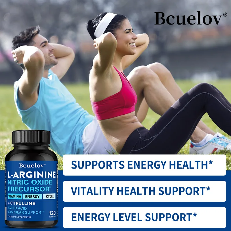 L Arginine Supplement - Promotes Overall Health, Muscle Growth and Physical Endurance, Blood Circulation, for Men and Women