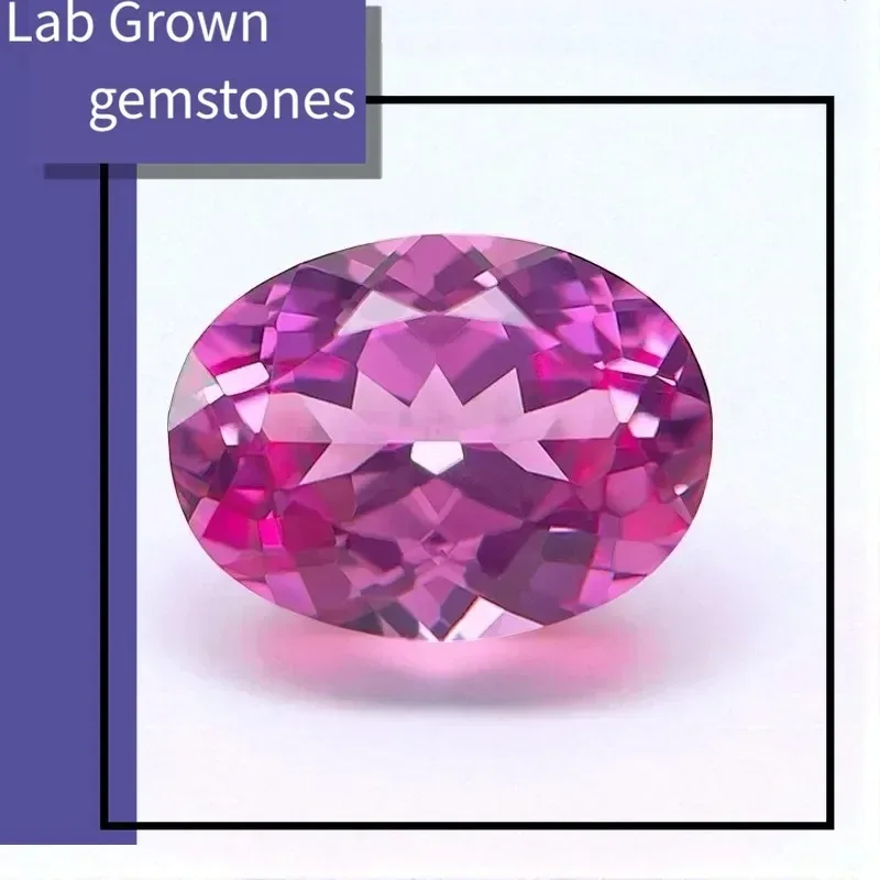 

M-Lab Grown Sapphire Pink Color for Jewel Making DIY Ring Necklace Earrings Main Materials with AGL Certificate Daily matching-M