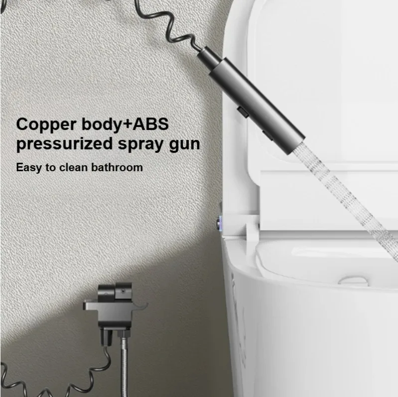 

Toilet companion spray gun, one in two out bathroom women's washing set, pressurized handheld spray gun