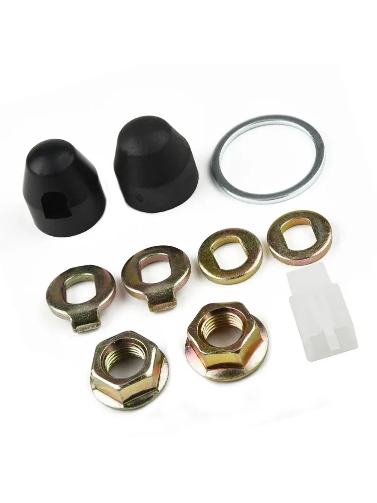 AliExpress NONE E-Bike Hub Motor Axle M12/M14 Lock Nut & Lock Washer & Spacer & Nut Cover 12/14mm Shaft 500W-5000W Motors Electric Bicycle Part