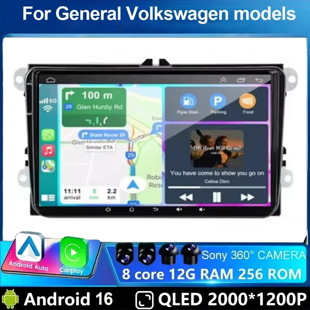 9 “Android 16 Auto Multimedia Speler For Vw Volkswagen Golf Polo Skoda Rapid Octavia Radio Tiguan Passat Amarok Gps Navigatie