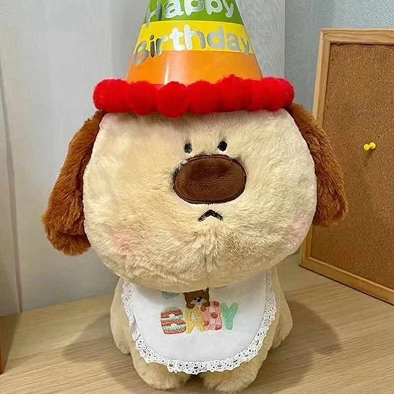 Urso bonito nariz grande brinquedos de pelúcia cão filhote de cachorro confortável cama travesseiro decoração para casa presentes para amigos crianças