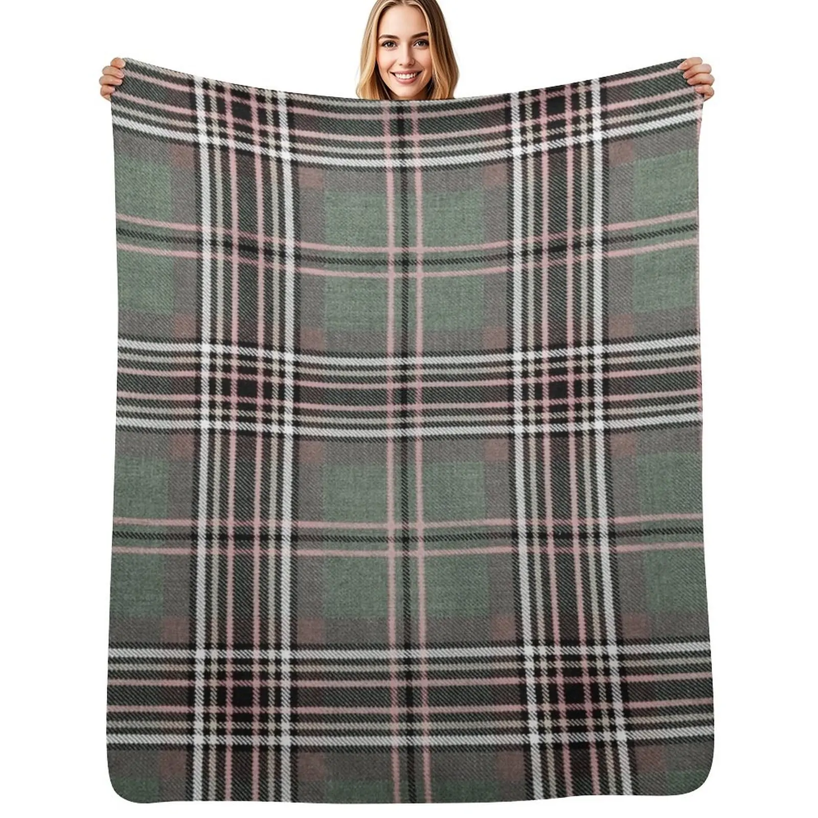 

Murphy Tartan Weathered Throw Blanket All Season Lightweight Soft Blanket for Bed
