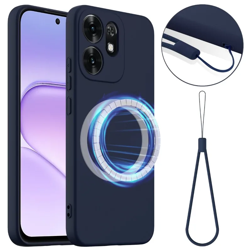Liquid Silicone for Magsafe Matte Phone Case for Honor 500 Smart X6d Magnetic Shockproof Bumper Cover for Honor 500smart X6 D