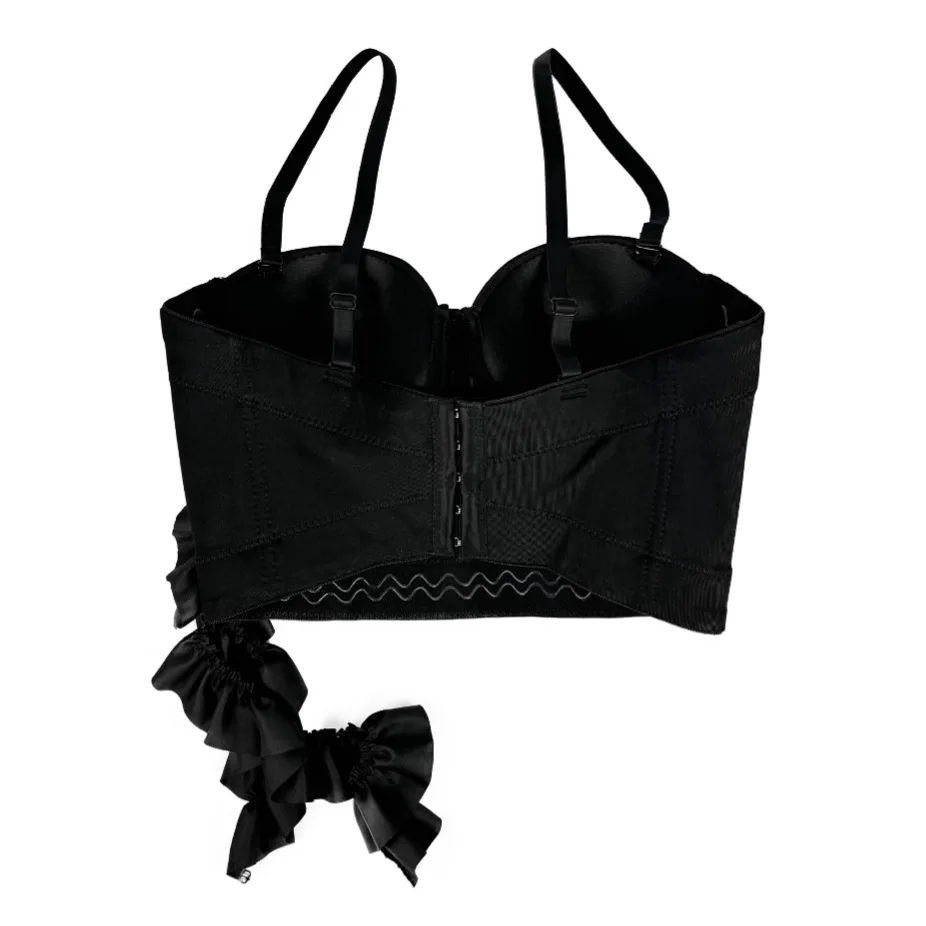 여성용 플로럴 뷔스티에 코르셋 크롭탑 하이 스트리트 스타일 셀럽 파티 나이트클럽 무대 캐미솔 이브닝웨어 y2k