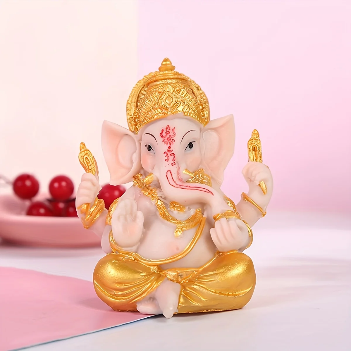Figura creativa tailandesa de Ganesha, estatua de resina del Dios Elefante, adorno de mesa, 1 ud. |   Divinidad del Elefante |   Arte Detallado