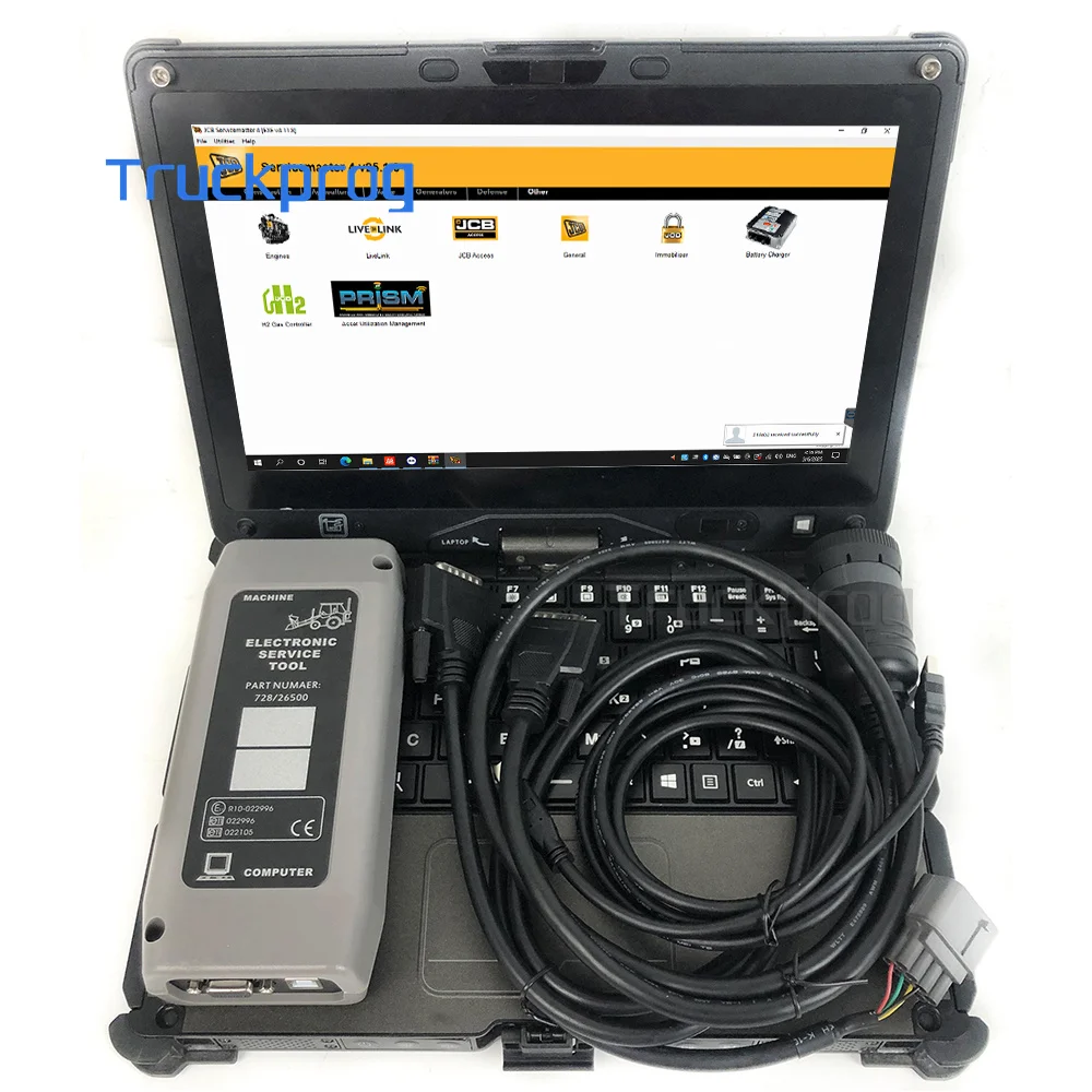 for JCB Servicemaster 4 v25.1.0 for JCB diagnostic Truck Diagnostic tool JCB SPP Agriculture Construction Getac V100 Laptop