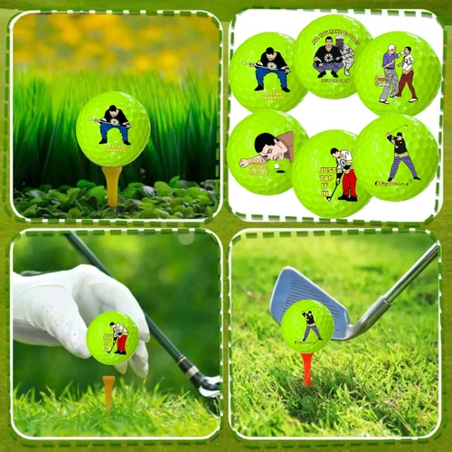 Imagen 2 del producto Pelotas de Golf divertidas para hombres, 6 uds., truco de Humor para adultos, novedad, juego de regalo de golfista para papá, novio, compañeros de trabajo, profesional único