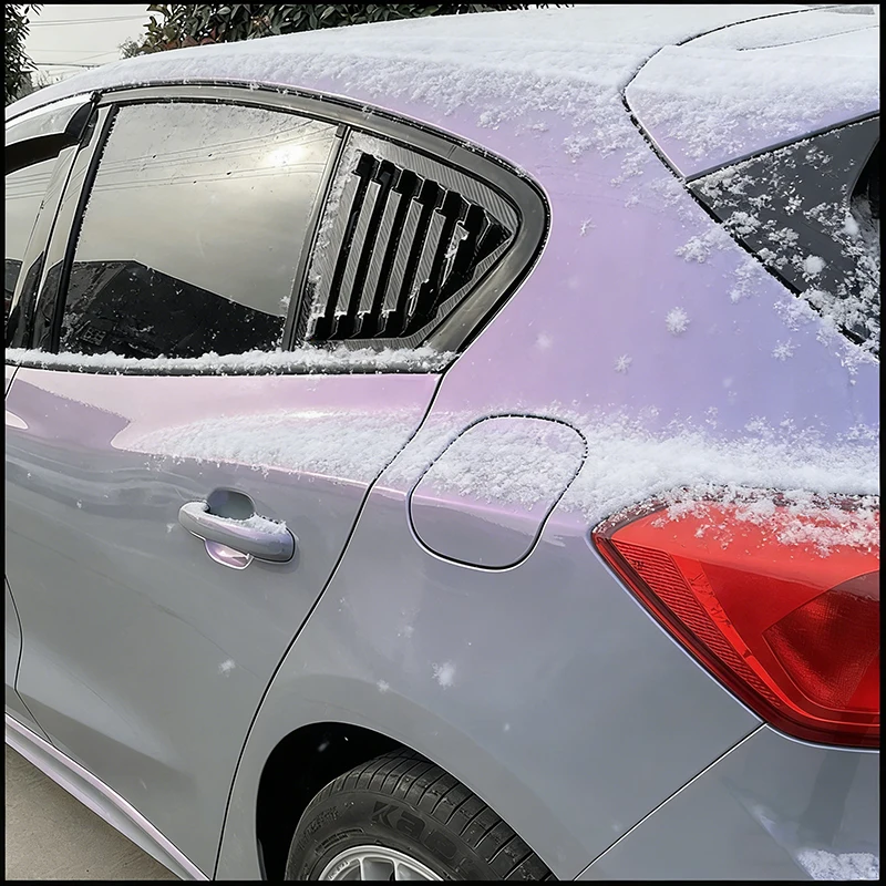 

Car Styling For Ford Focus 2019-2022 Rear Window Blind Shades Louver Vent Molding Cover Sticker Trim Decorate Auto Accessories