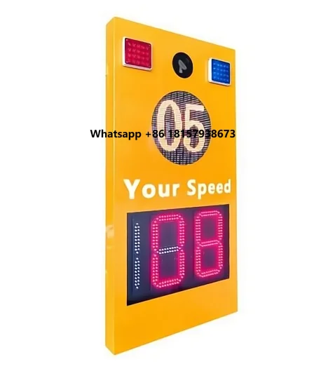 

Customizable Traffic Safety LED Road Sign Maximum 250km/h Speed Measurement with Solar Display Screen and Warning Lights