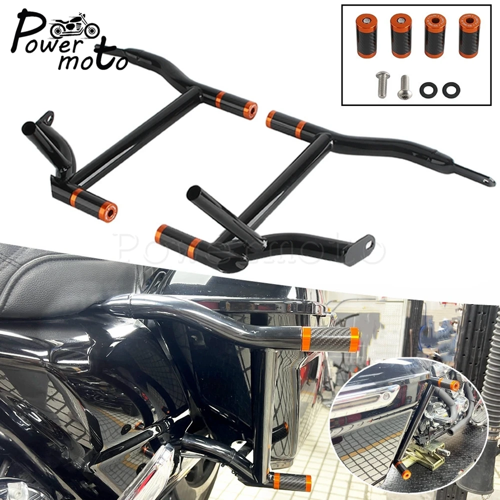 

Rear Saddlbag Bar Guard For Harley Electra Glide Ultra Classic Limited FLHTK FLHTC FLHTCU FLHT FLHFB Road King FLHR FLHRSE 09-24