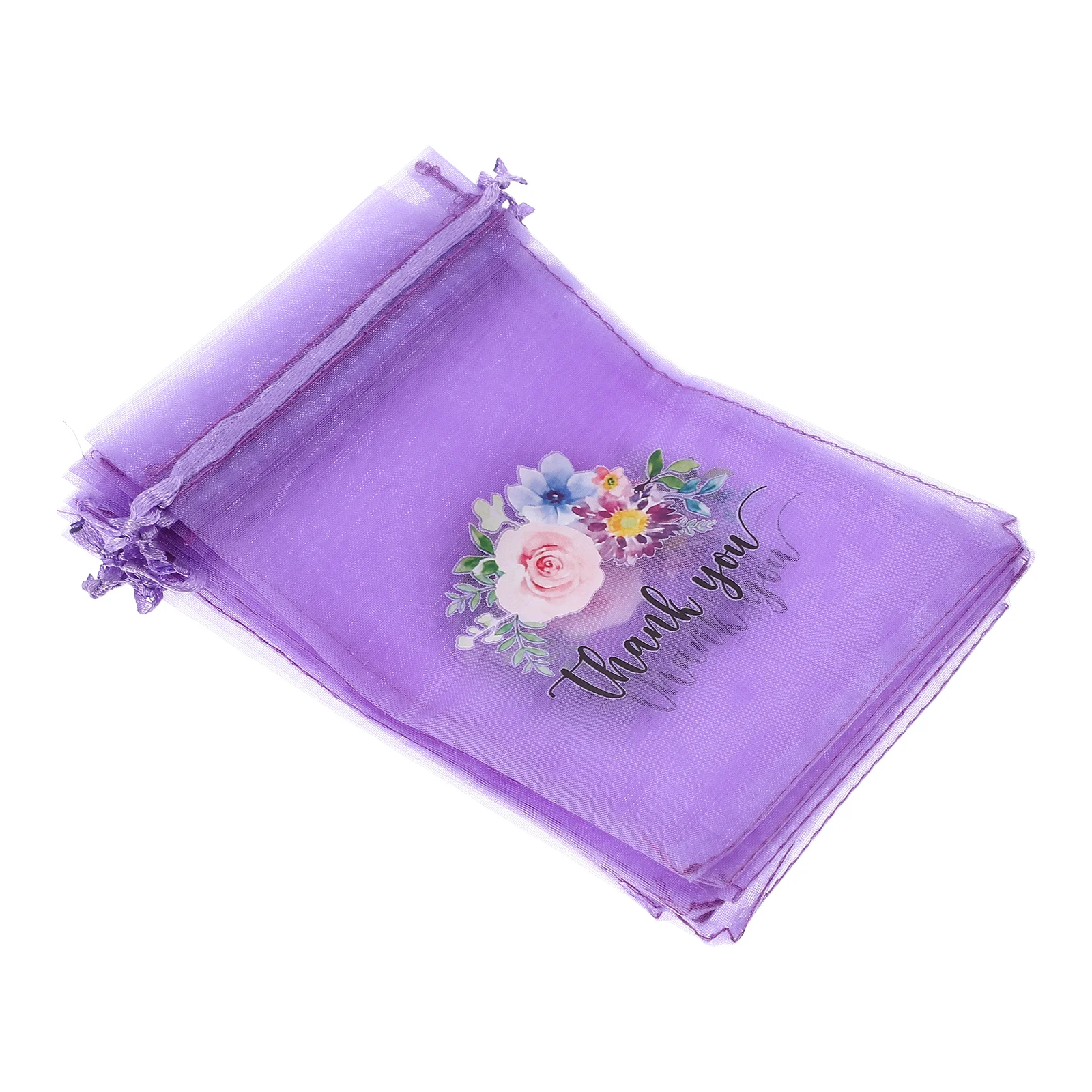 

10Pcs Lavender Organza Mesh Drawstring Bags Small Sachet Pouches Jewelry Wrapping Pouch for Wedding Party Favor Candy Treat 4 x