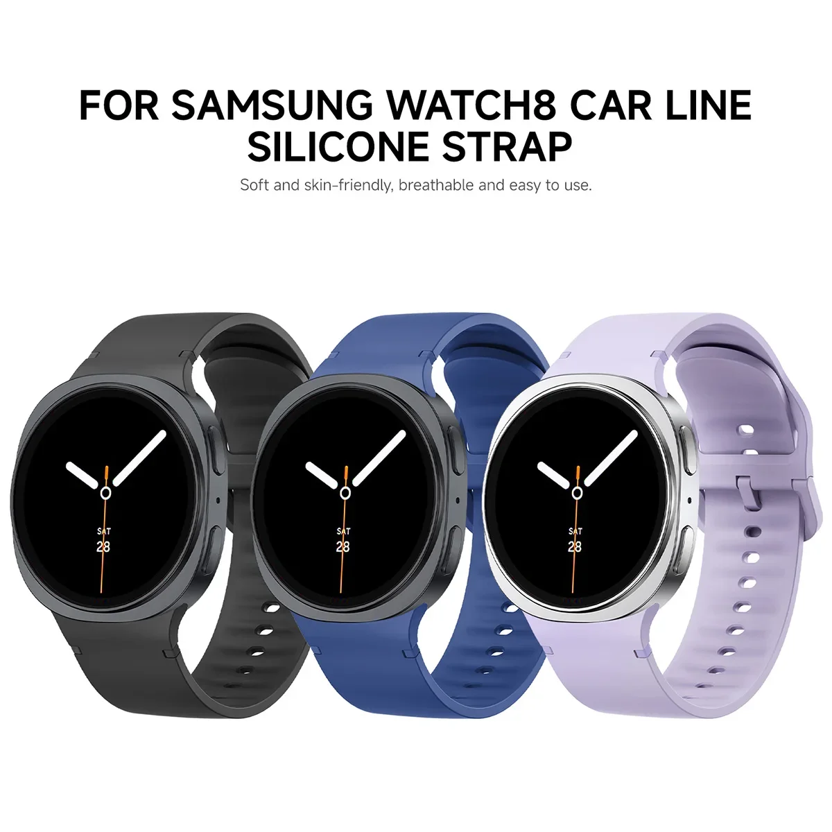 Sportarmband für Samsung Galaxy Watch 8 Classic 46mm Wasserdichtes Silikonarmband für Galaxy Watch 8/9 44mm 40mm Zubehör – Detail 2