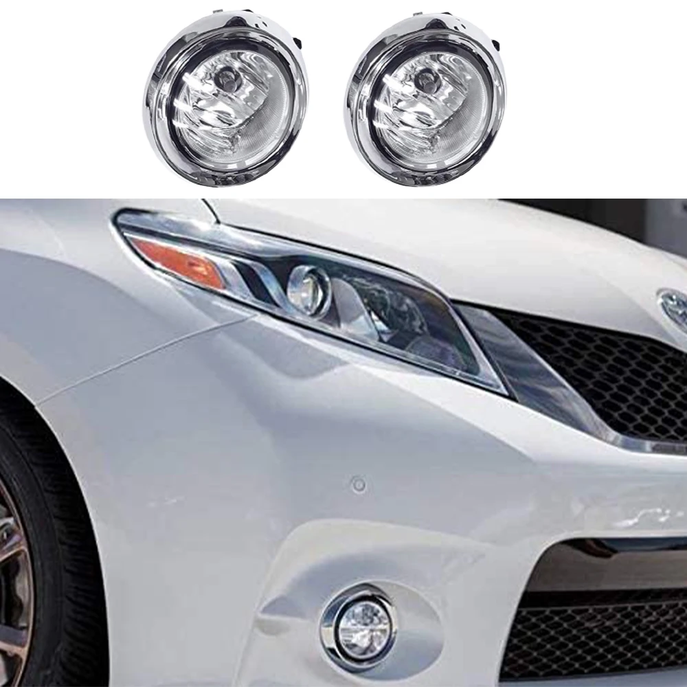 Pair For Toyota Sienna SE Model 2011 2012 2013 2014 2015 2016 2017 Fog Light Kit 52713-08020 52712-08020 81210-08020
