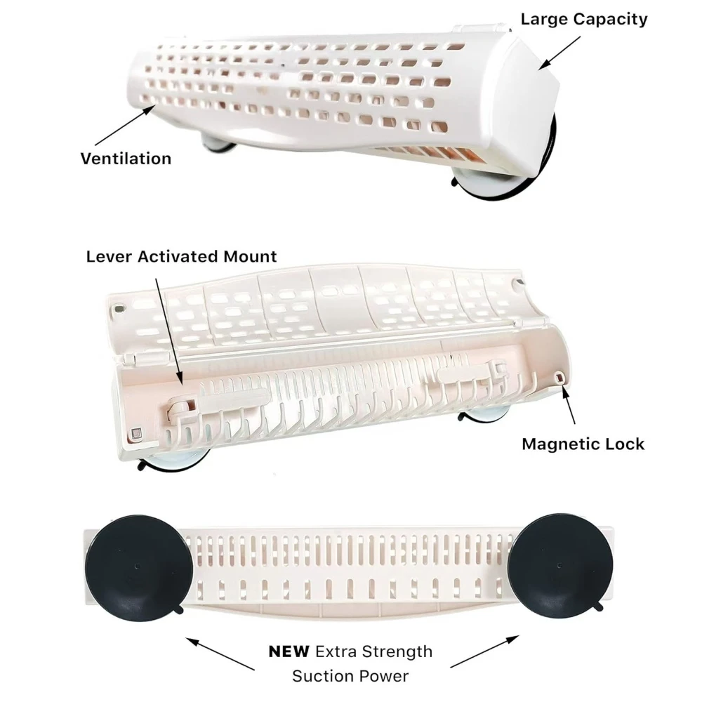 ชั้นวางอุปกรณ์จัดแต่งทรงผม สำหรับจัดระเบียบแบบไม่ต้องเจาะรู ใช้งานง่าย ที่แขวนวิกผม อุปกรณ์เสริมผม ที่แขวนต่อผม