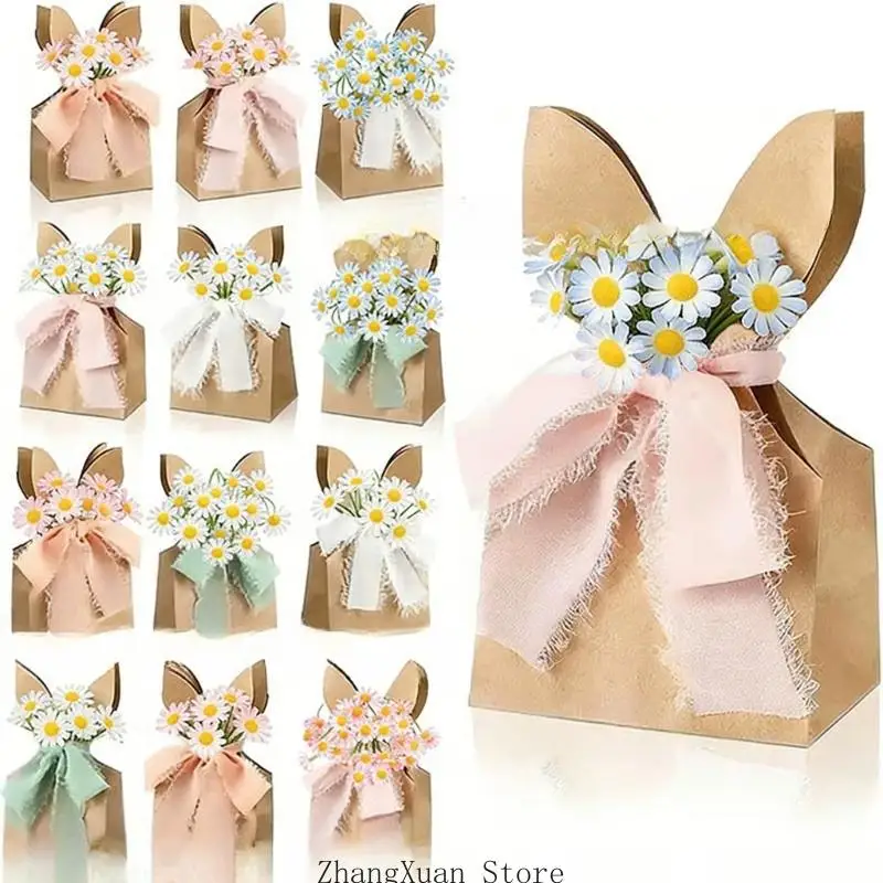 Set mit 12/24 eleganten, künstlerischen Geschenkbeuteln für Kinderpartys, perfekt für Osterleckereien und Festivaltreffen, 3 x – Detail 8