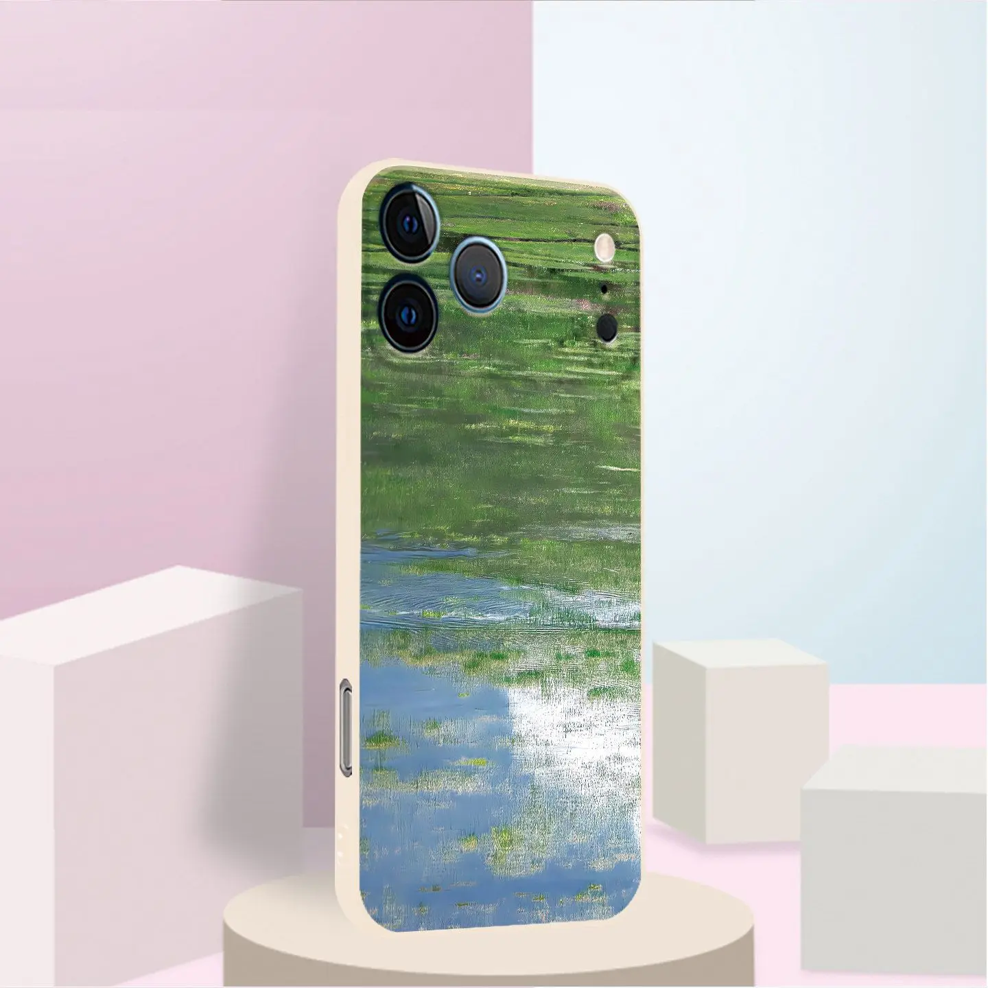 Green Grass Lake Scenery MattePhone Case For Samsung S25 FE S24 Plus S23 Ultra S22 S21 S20 Anti-Scratch Soft Silicone