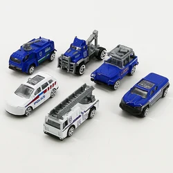 Kids Puzzle Toys New Mini Alloy Engineering Vehicle Toys Model Simulation Police Car Fire Engine Truck Series Pull Back Car Toys