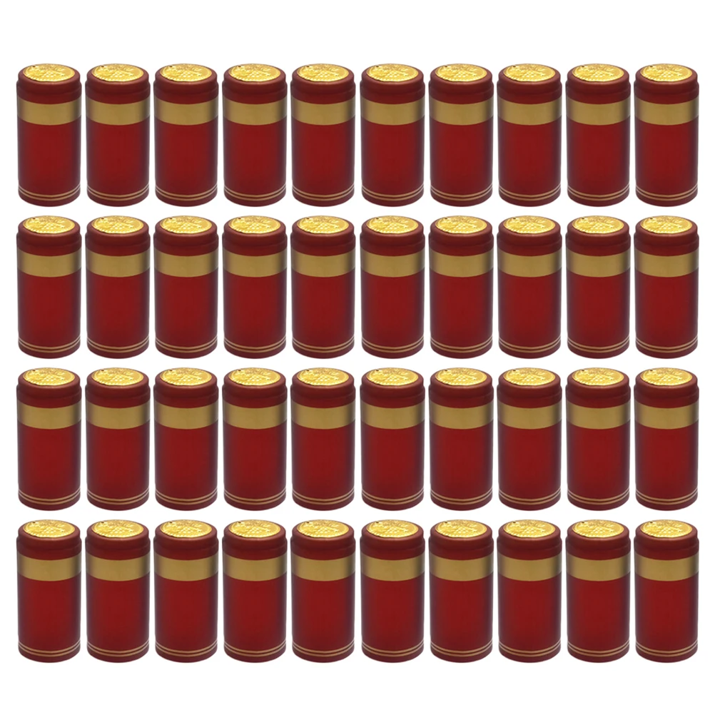 

Bottle Red Heat Shrinkable Glue Cap Wrap for Bottles Protector Caps Capsules