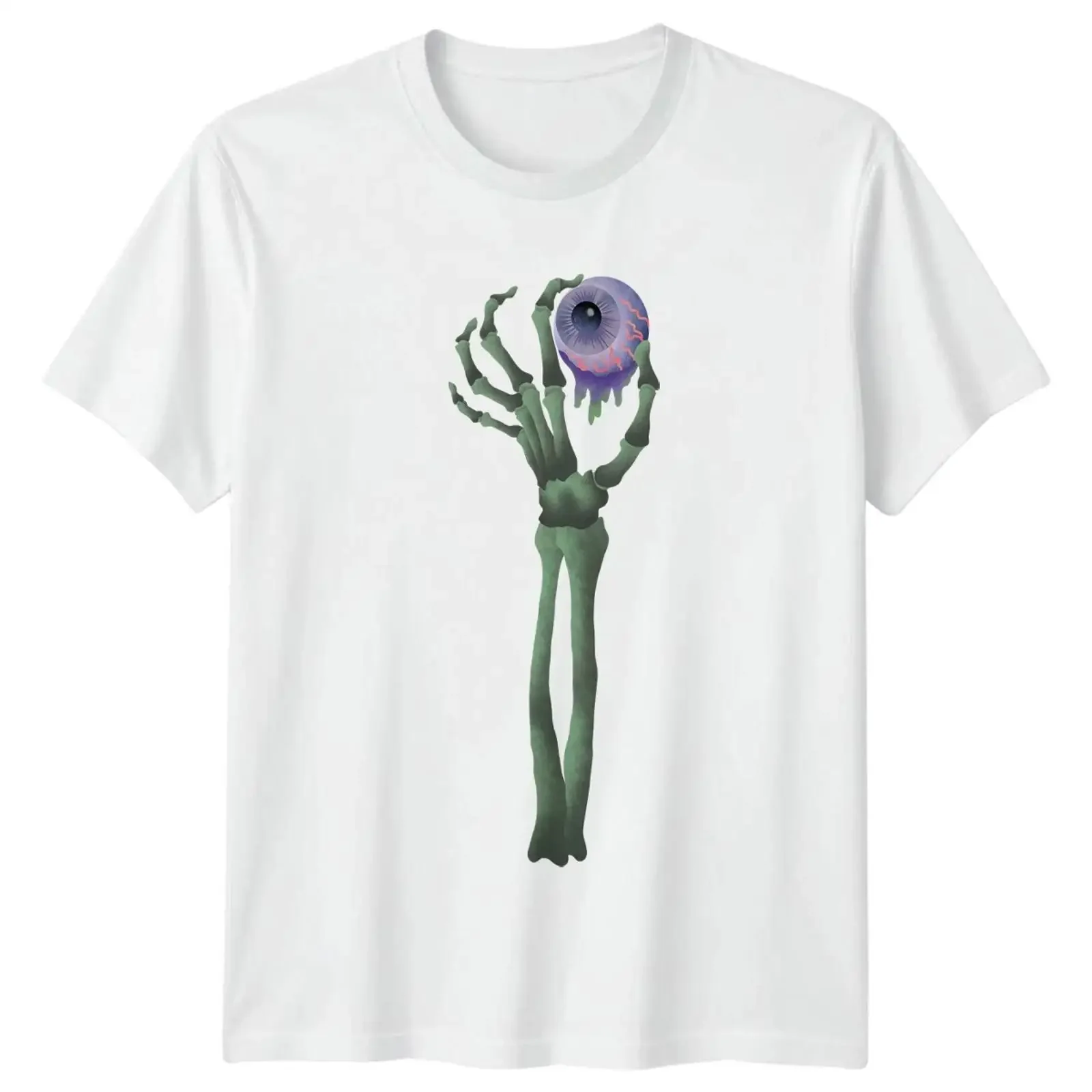 Skelett Hand hält Augapfel T Shirt Gothic Halloween tolles Geschenk vintage Washed Stretched graphic Soft designer clothes