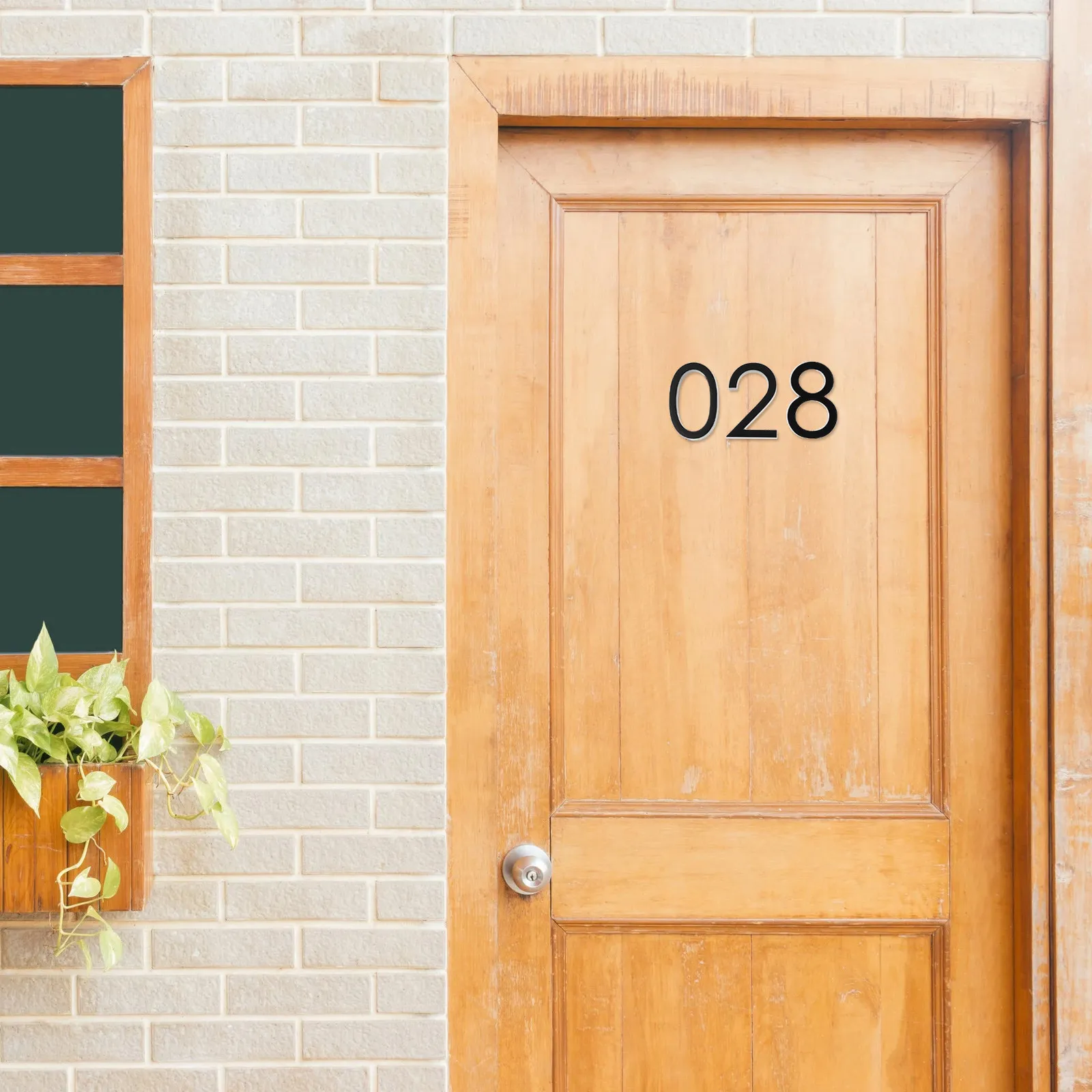 10Pcs 3D Number Sticker Set 0-9 Door Number Sticker ABS Material Anti-Deformation Fade-Resistant Self-Adhesive for Apartment