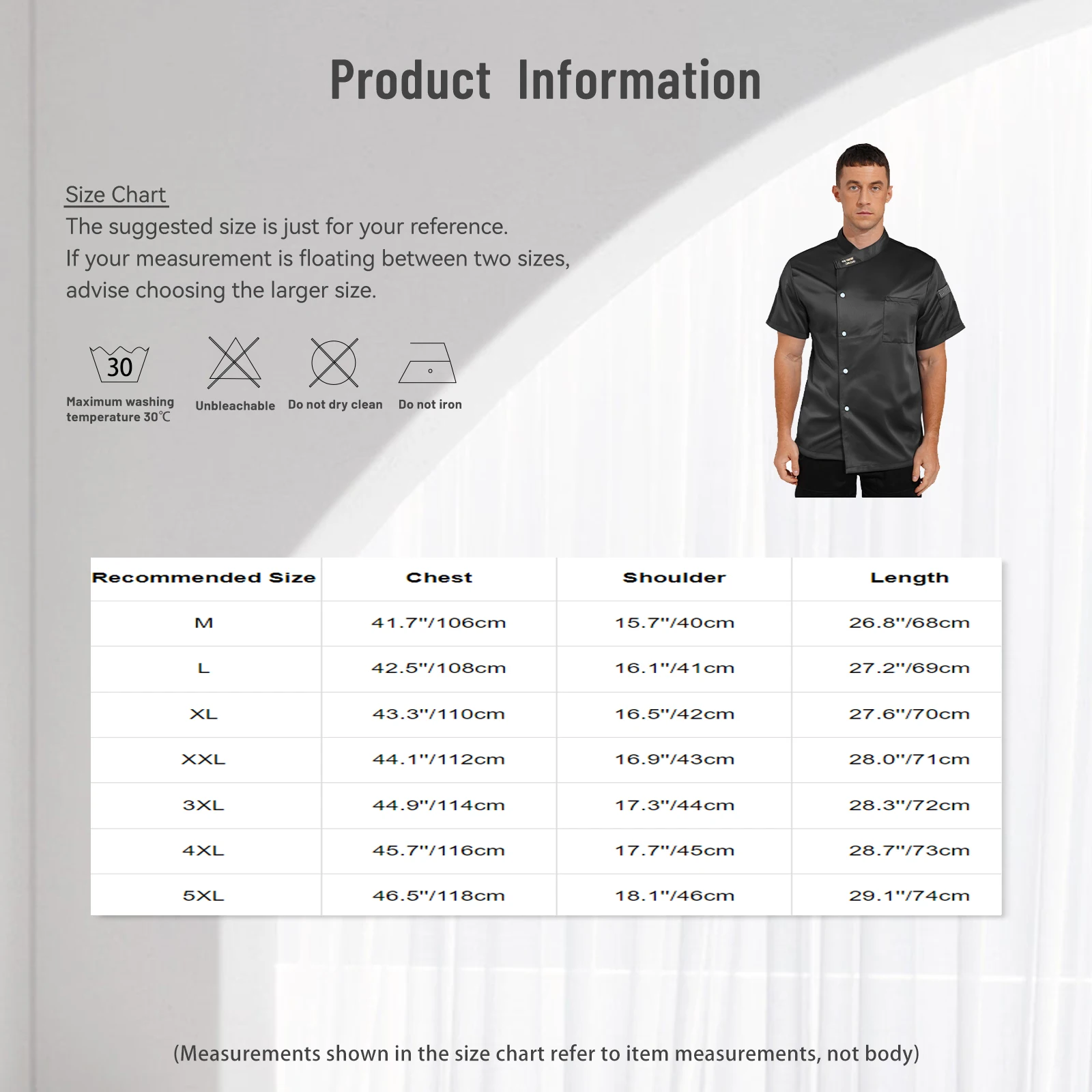 

Men Short Sleeve Cooking Chef Coat Top Press Button Breathable Mesh Back Cook Jacket for Hotel Restaurant Canteen Kitchen