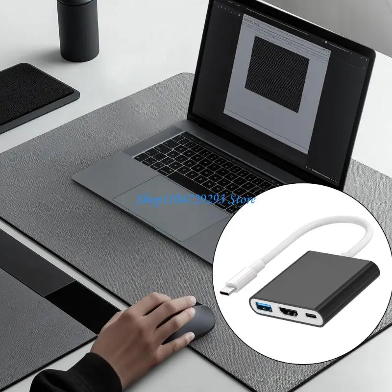 

Y2GD 3 в 1 USB C Dock Station Adapter Adapter с HDTV USB3.0 USB -порт C для Switch Console Doct Station Gaming