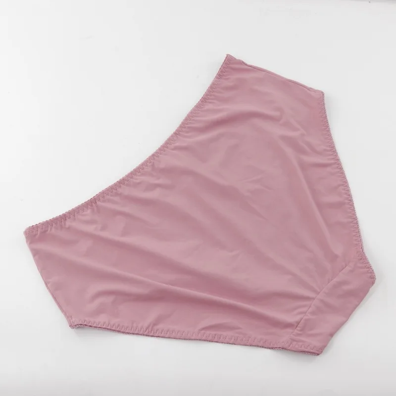 3XL 4XL Large Size Female Underwear Sexy Lace Ice Silk Breathable High Elasticity Panties for Busty Women Seamless Breifs