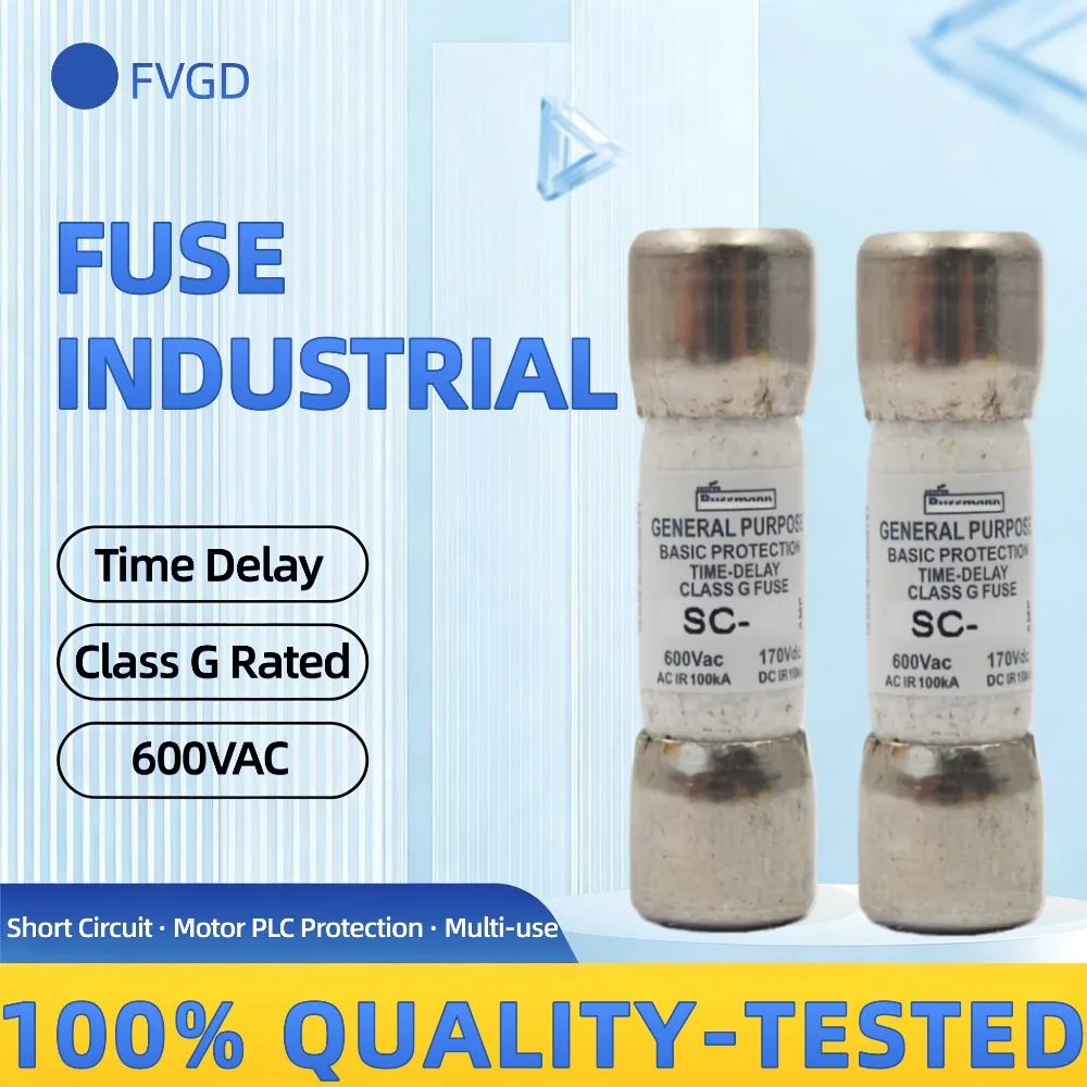 【10-Pack】SC-45 Time Delay Class G Fuse 45A 600VAC Current Limiting Industrial Fuse SC45