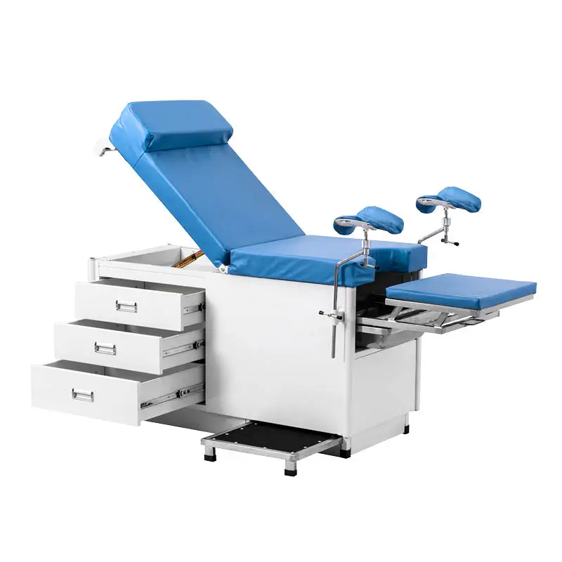 Hospital examination bed manual delivery sofa with drawer