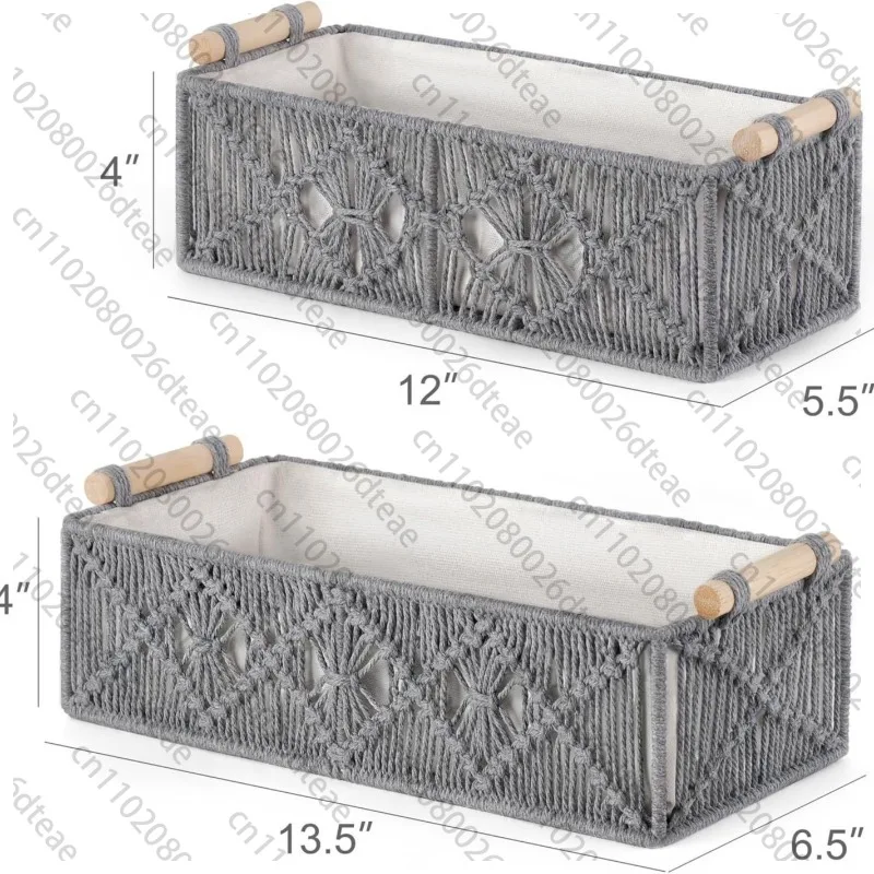 Hand-woven Cotton Rope Storage Basket, Snack Candy Storage, Home Furnishing Hotel, Homestay, Cosmetics Storage Basket