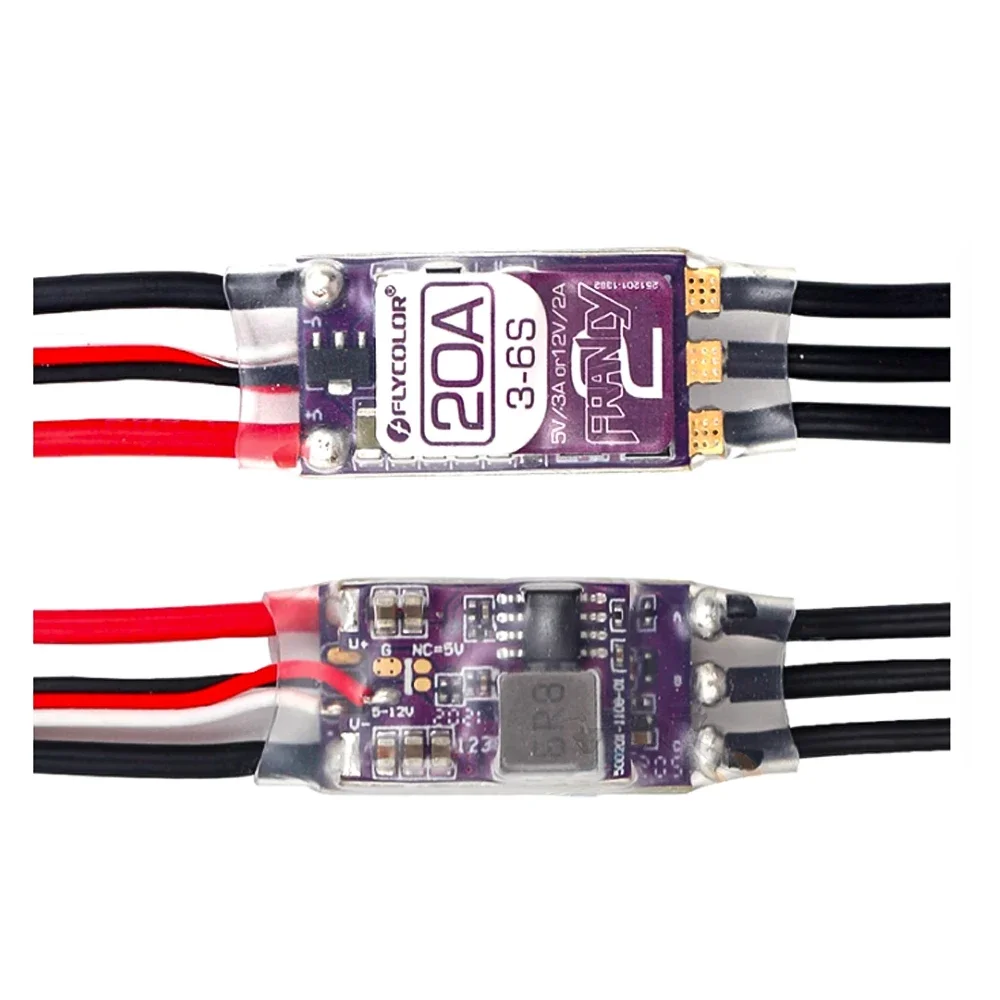 SkyDElFLYCOLOR Brushless ESC 20A 30A 40A 50A BLHELI-32 Dshot High Performance MCU 5V/3A 12V/2A Double BEC Adjustable For RC Toy