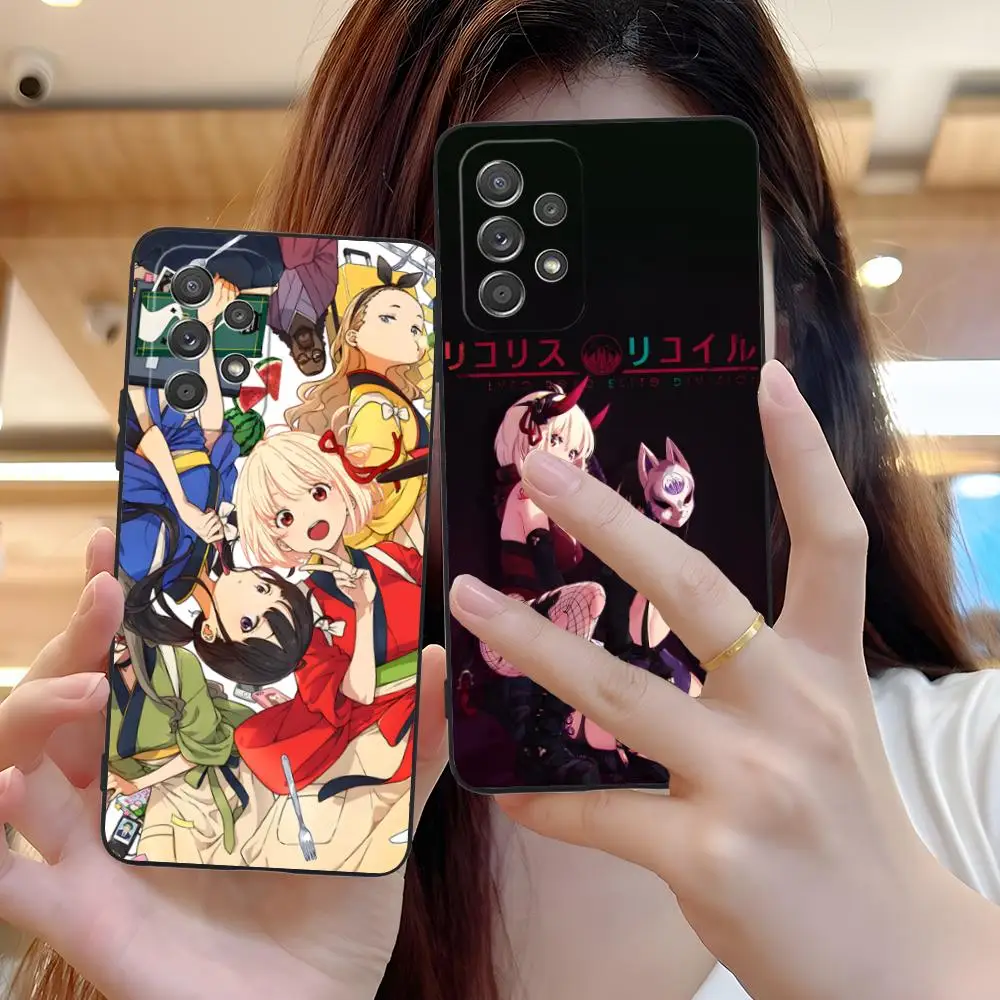 

Lycoris Recoil Anime Mobile Phone Case for Samsung Galaxy A73 72 71 70 56 55 54 53 52 36 35 34 23 16 15 5G Colour Protective