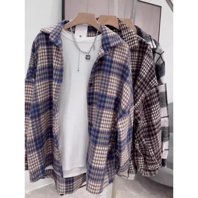 

Женское роскошное вязаное пальто в клетку средней длины в стиле ретро для похудения, длинное свековое другое, 00% зимняя одежда