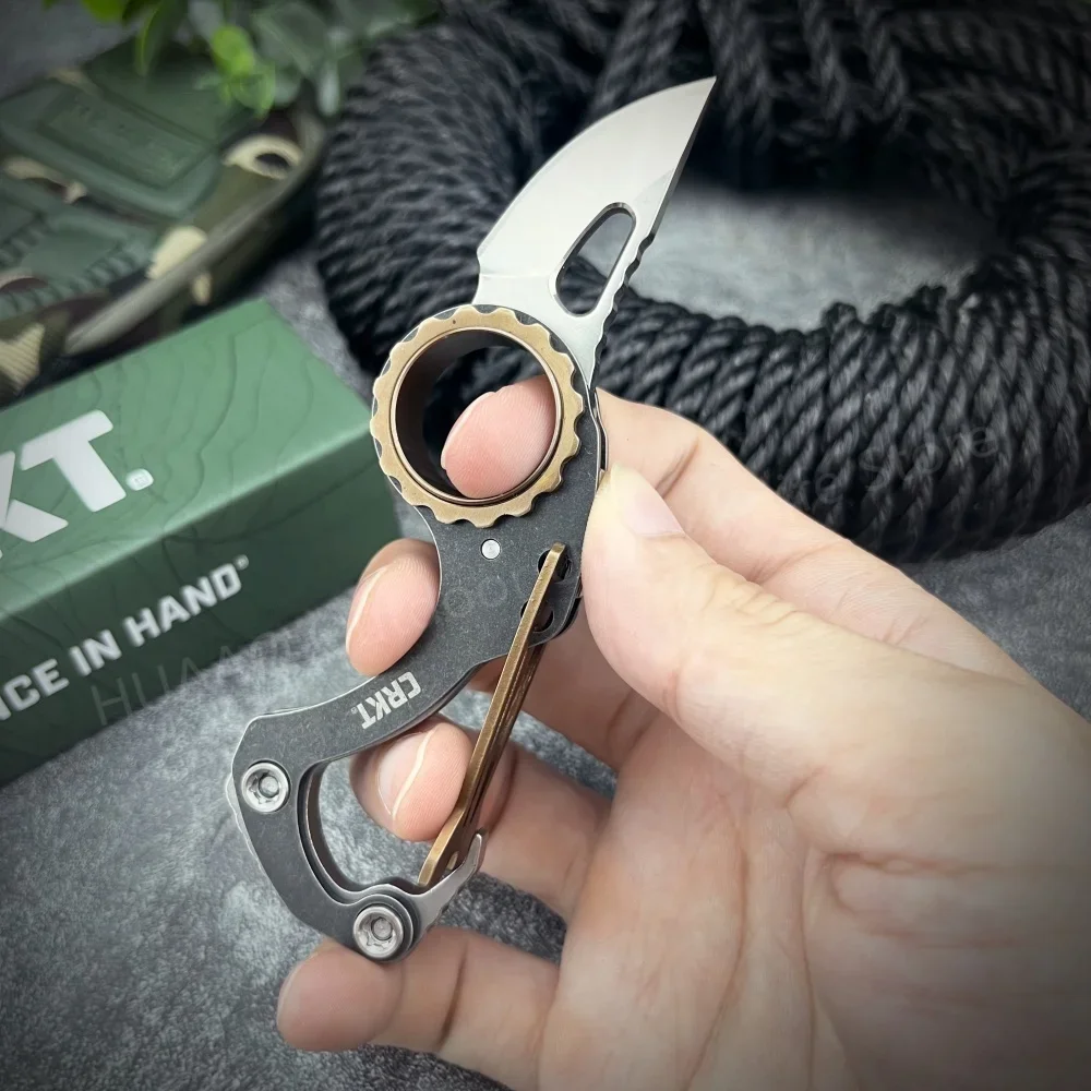 

CR 9082 Keychain Folding Knife Sharp 8Cr13Mov Blade Portable Survival Outdoor Pocket Knife EDC Rescue Camping Utility Knife