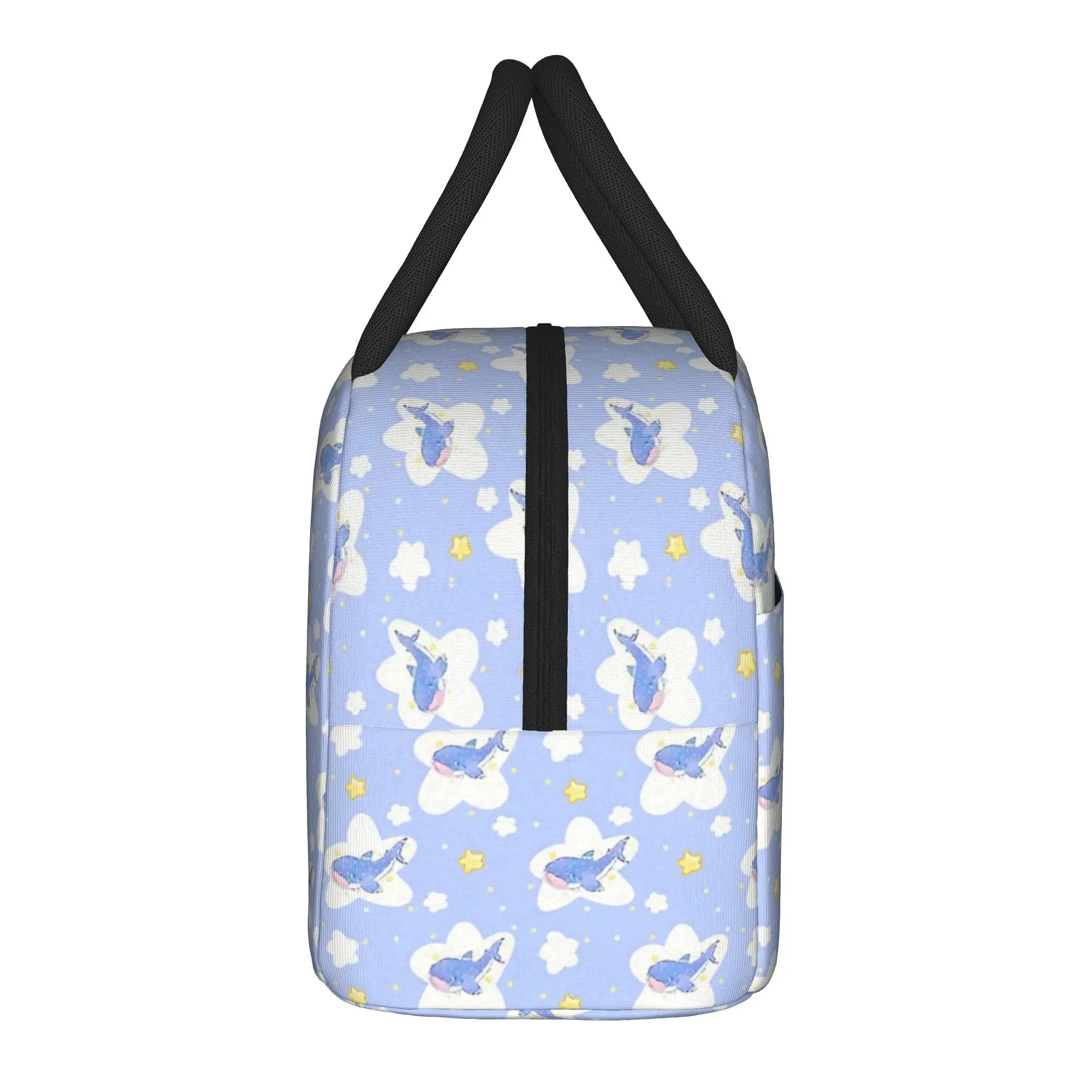 Space Whale Shark Insulated Lunch Bags Portable Starry Whale Sharks Lunch Container Cooler Bag Tote Lunch Box School  Outdoor