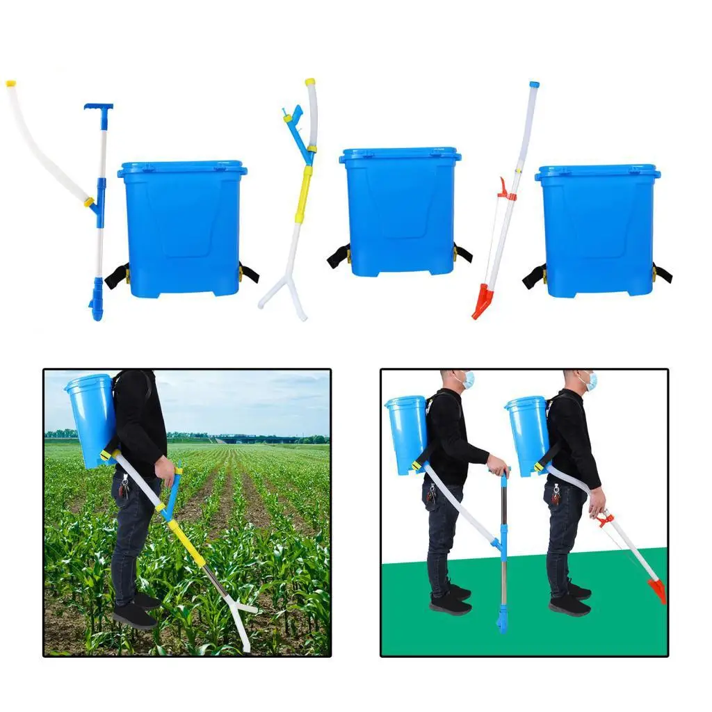 Manual Fertilizer Spreader Ergonomic Handle Professional Agricultural Backpack 25L Fertilizer Spraying for Corn Vegetables Farm