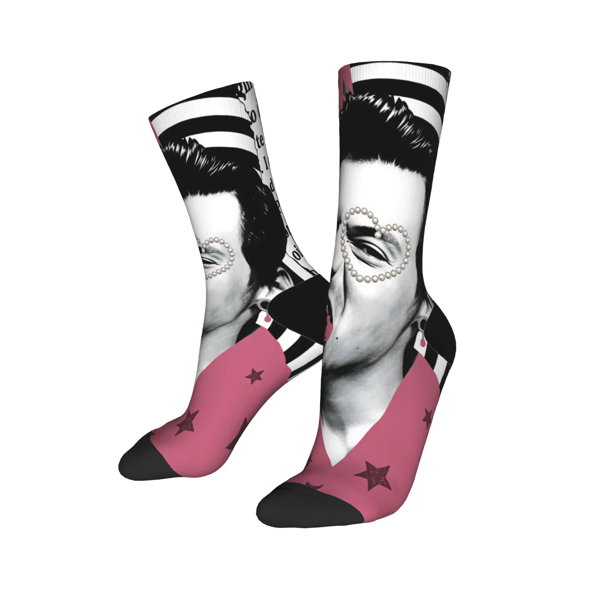 Men Socks Harrys S-Styles Kiss Al the Time  Stockings Spring Funny Comfortable Socks Printed Cycling Non-Slip Socks