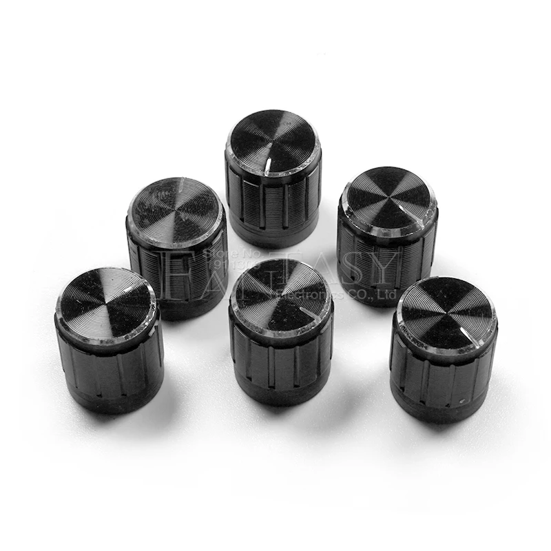 10pcs 15*17mm aluminum alloy potentiometer 15*17 knob rotary switch volume control knob black