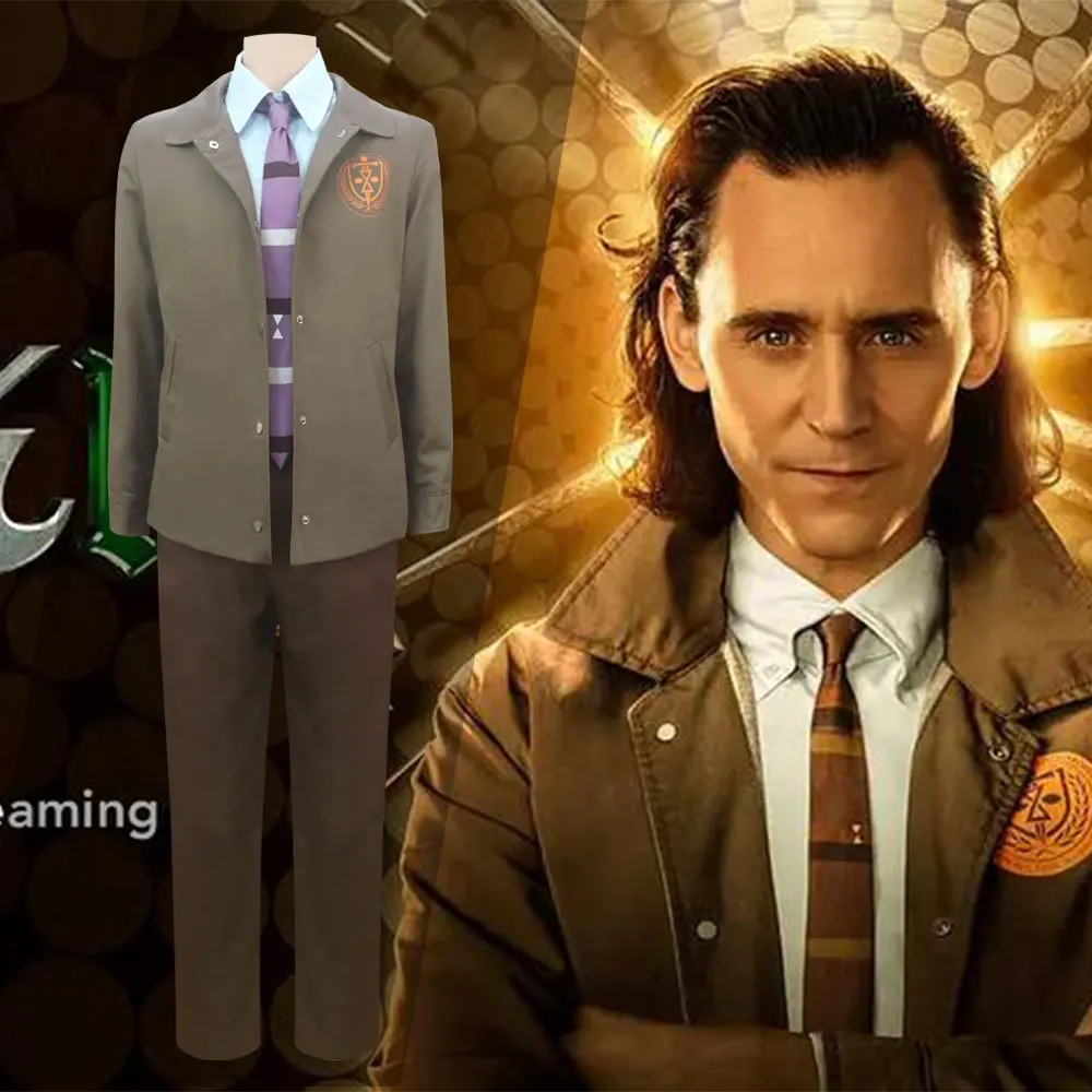 

2021 Loki TVA Cosplay Costume Time Variance Authority Uniform suits Halloween Carnival party Costume