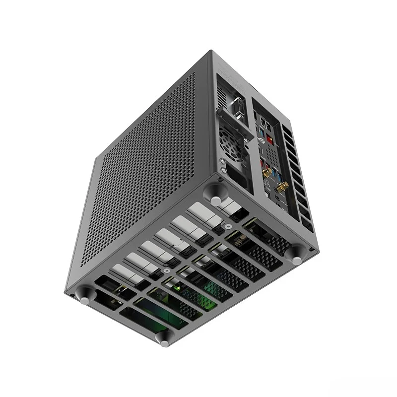 For Lzmod mini A24-V6 1.0 dual-slot semi-high single display 1u power supply itx chassis 5.38 liters