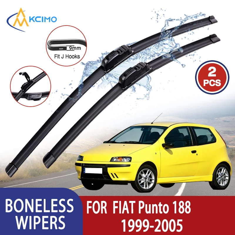 

Kcimo For FIAT Punto 188 1999-2005 Car Wiper U-type Soft Rubber Boneless Wiper HD Quiet Durable Automotive Wiper 22"+18"