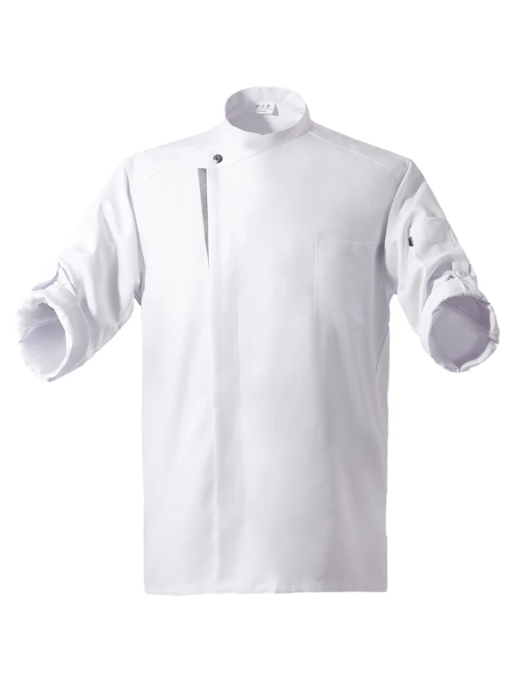 Jaqueta Chef de manga comprida para homens e mulheres, Uniforme de cozinheiro, Roupas de restaurante, Cozinha, Padaria, Restauração, Serviço